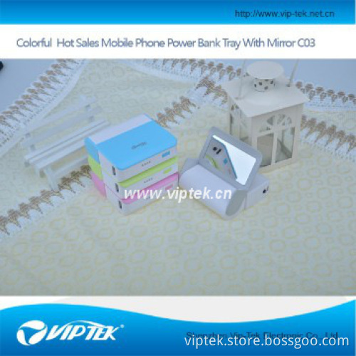 Viptek 2014 Power Banks For Cell Phone With Mirror and LED Torch Light